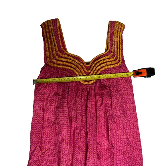 NWT Anthropologie Let Me Be Swing Tunic Mini Dress pink/yellow xxs - Picture 11 of 15